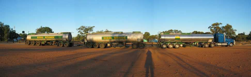 Mathilda Hwy, Burke and Wills Roadhouse, Road Train