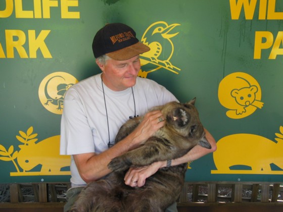 Perth, Whitemans Park, Hans mit Wombat