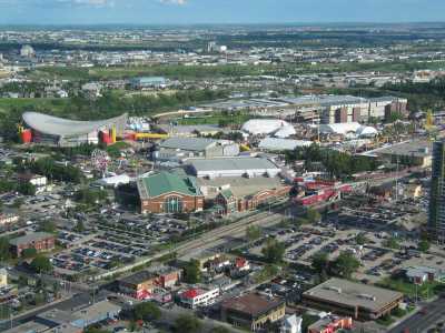 Calgary, Aussicht vom Tower (Stampede Festgelnde)