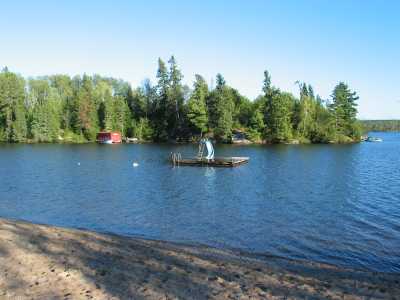 Kenora, Longbow Lake, Strand vom Campingplatz