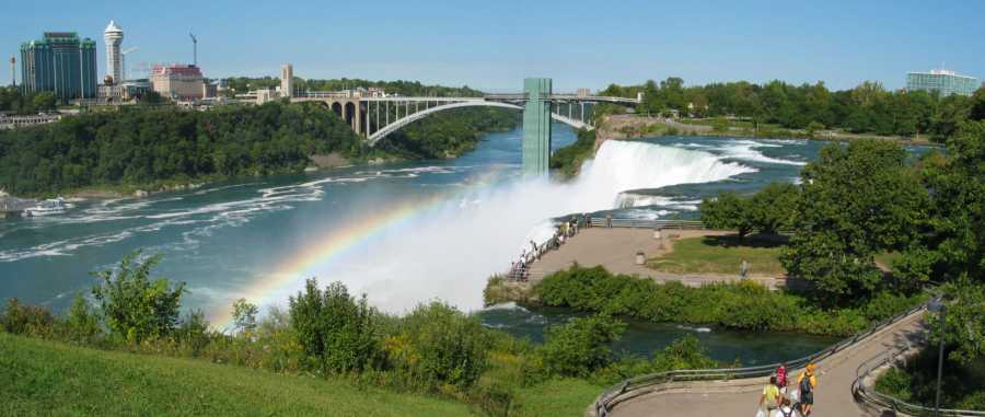 Niagara Falls (USA) American Falls mit Rainbow Bridge