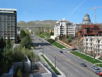 Salt Lake City, Aussicht vom Dach der Kirche