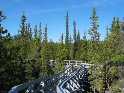 Alaska Hwy, Rancheria Falls, Bordwalk 