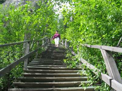 Smith River Falls, Abstieg